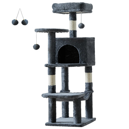 44In Tall Multi-Cat Climbing Tower With Scratching Posts