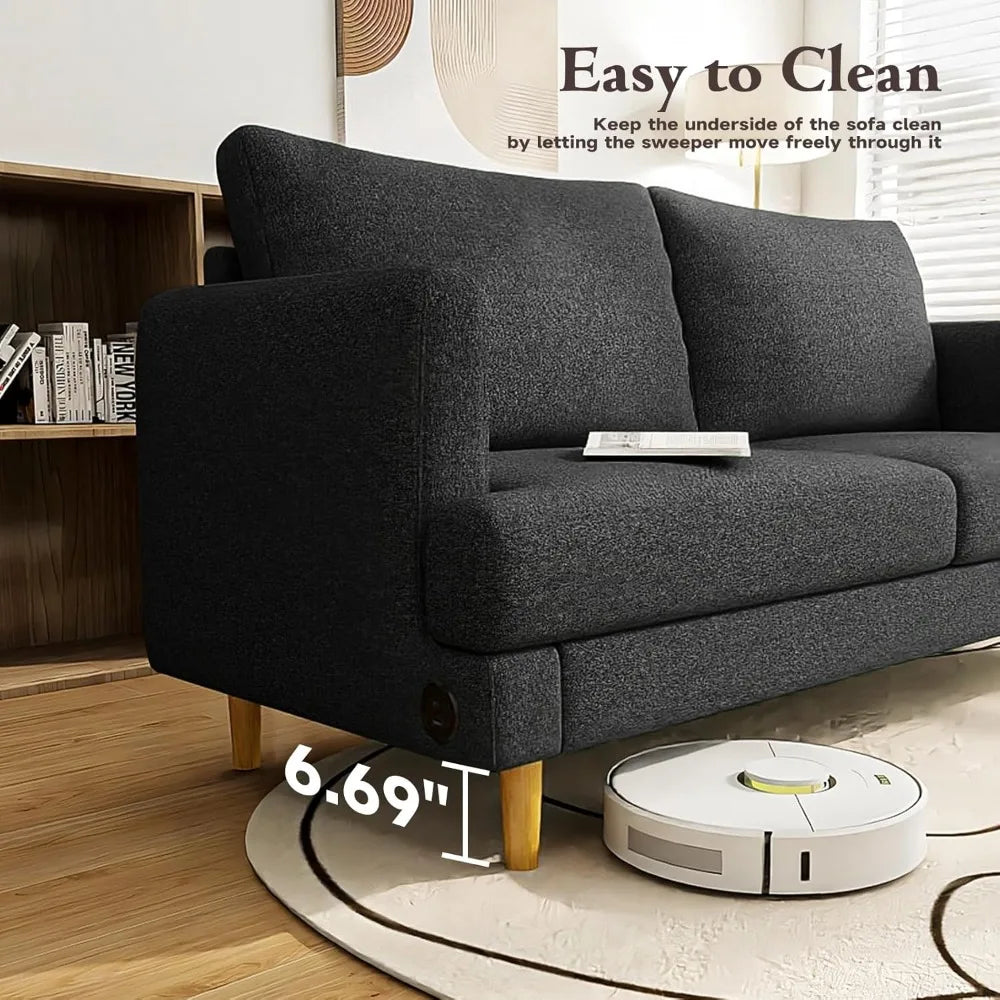 Modern Loveseat Sofa with USB-C Ports