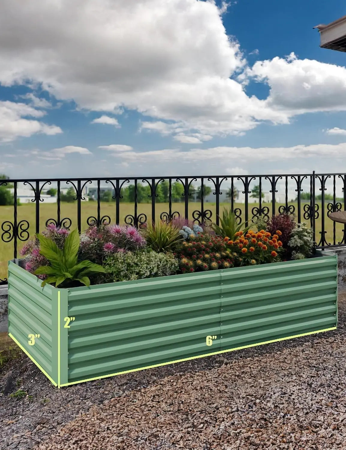 Galvanized Raised Garden Deep Root Planter Box