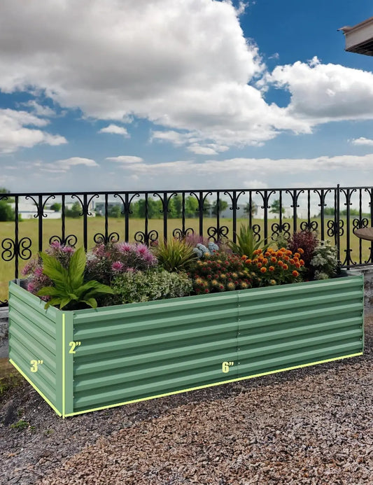 Galvanized Raised Garden Deep Root Planter Box