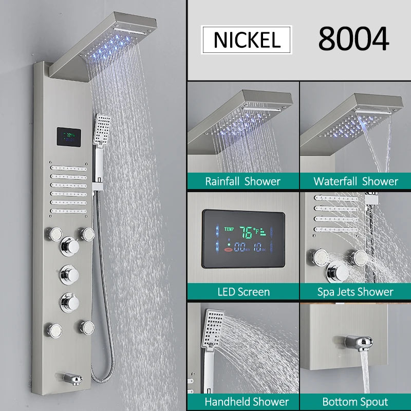 LED Panel Tower Shower System
