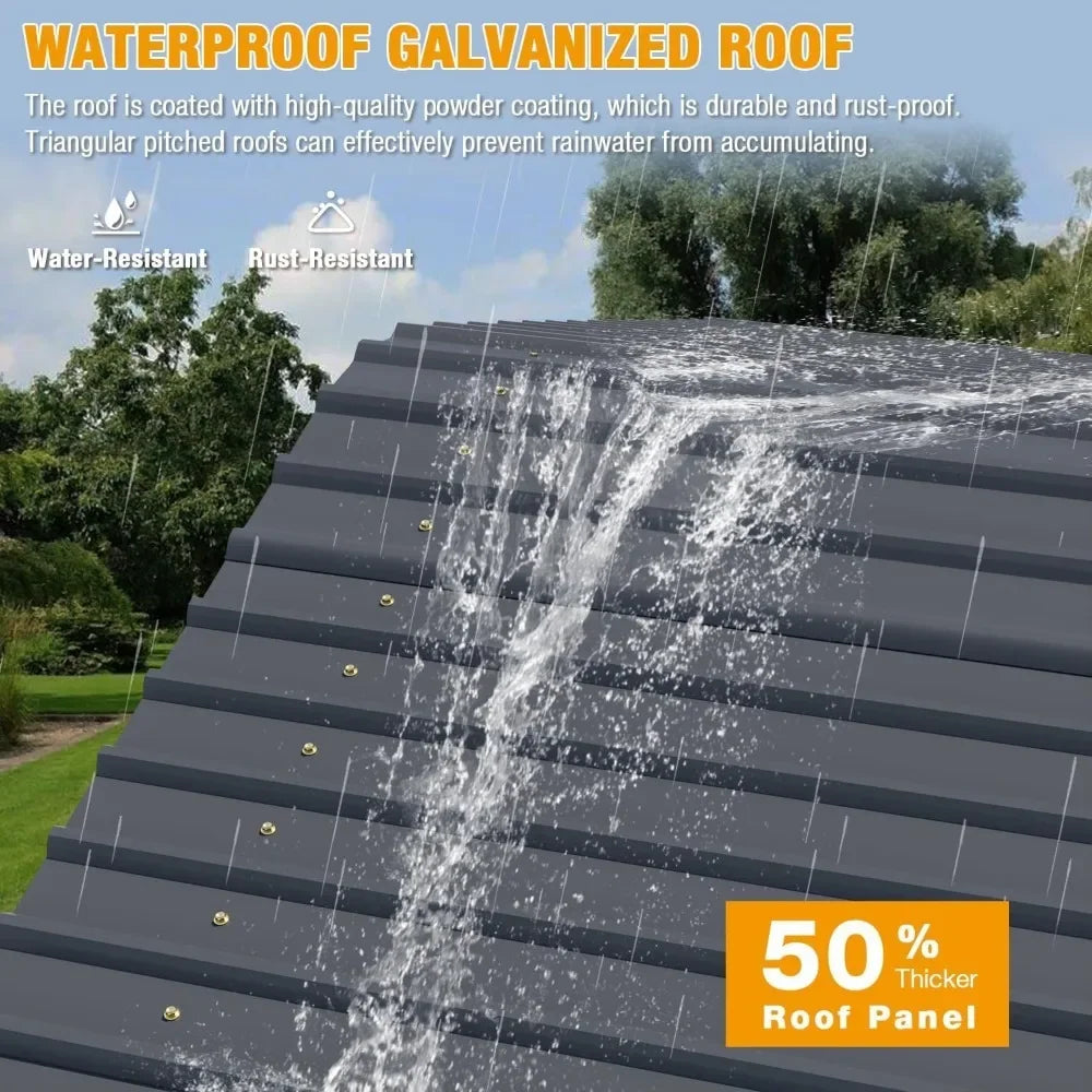 10 x 15 FT Heavy Duty Carport with Galvanized Steel Roof