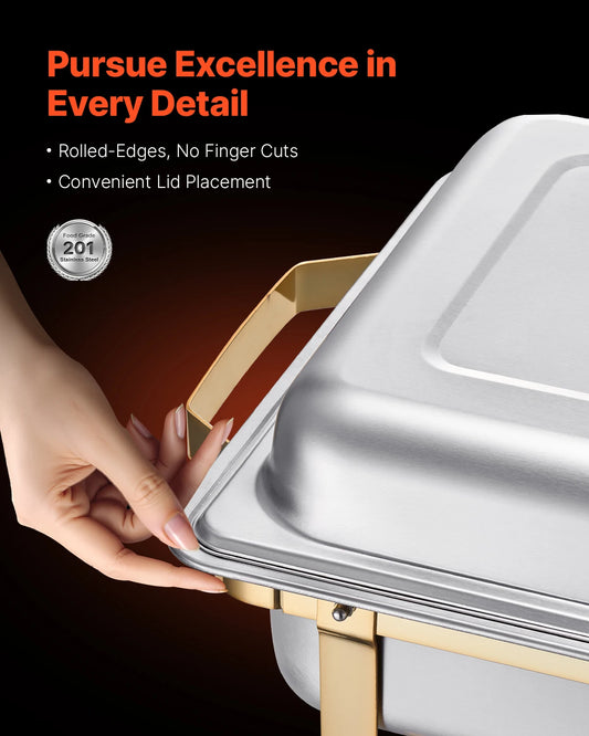 SucceBuy 8 Qt 4 Pack Chafing Dish Buffet Set