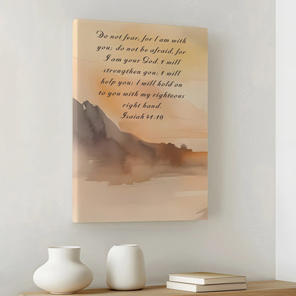 Bible Verse Isaiah 41:10 Faith Jesus With Girl Wall Art
