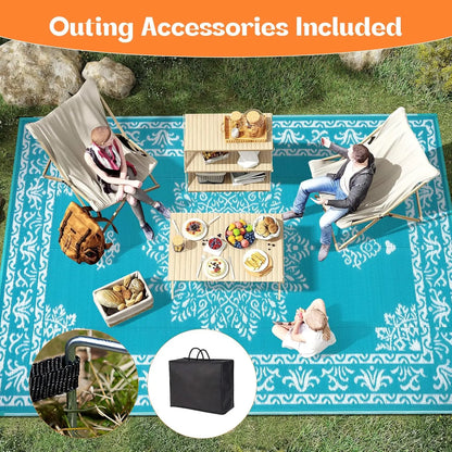 8x10 Waterproof Reversible UV Resistant Outdoor Rug