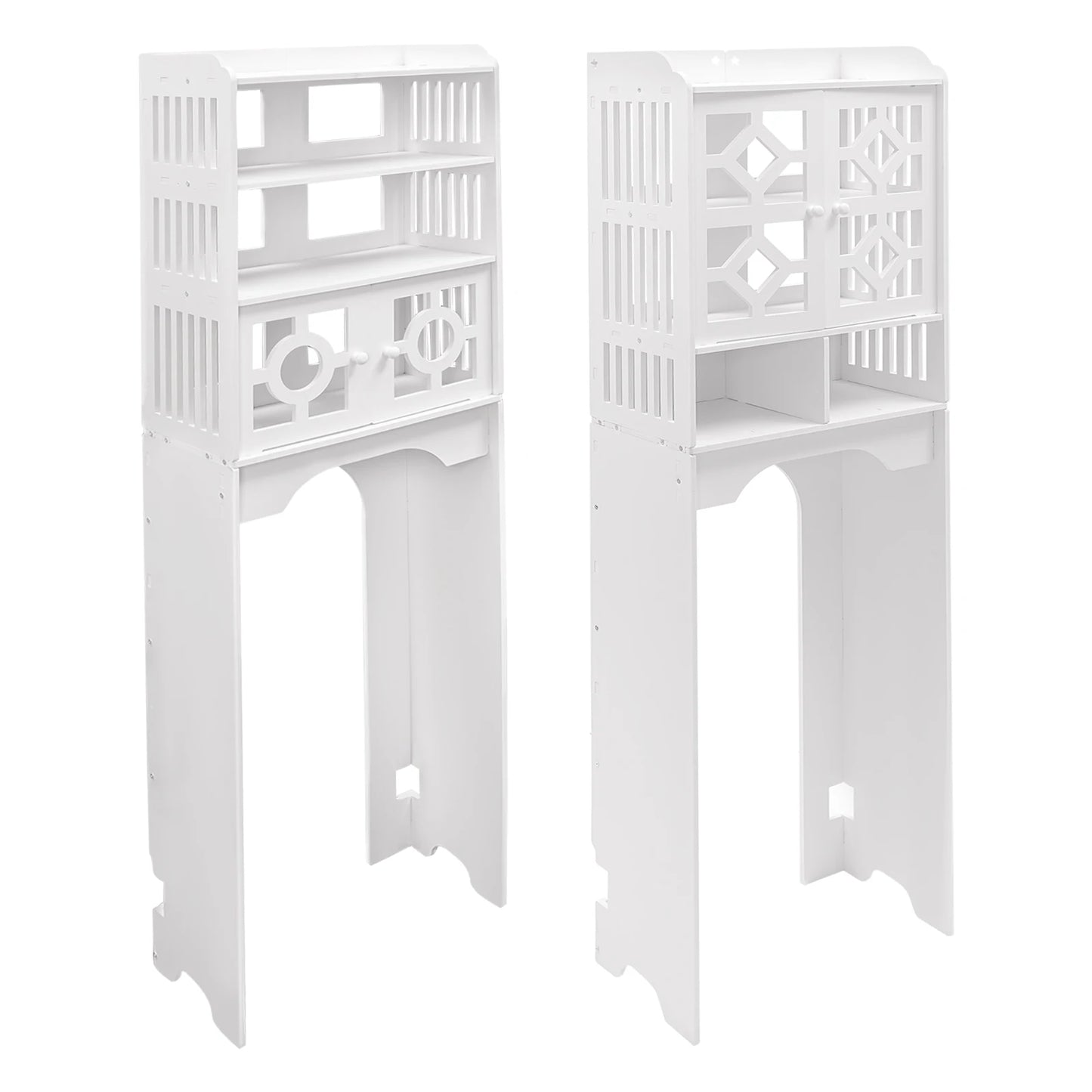 Bathroom Floor Cabinet 4 Tier Over The Toilet Storage Cabinet