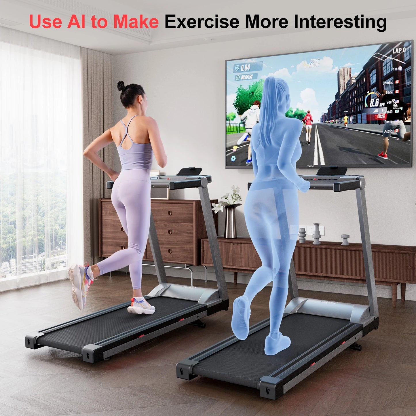 Foldable Incline Home Treadmill Walking Pad
