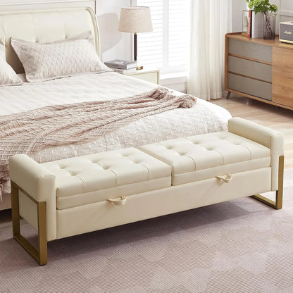 End of Bed Bench King Size Velvet Storage Bench