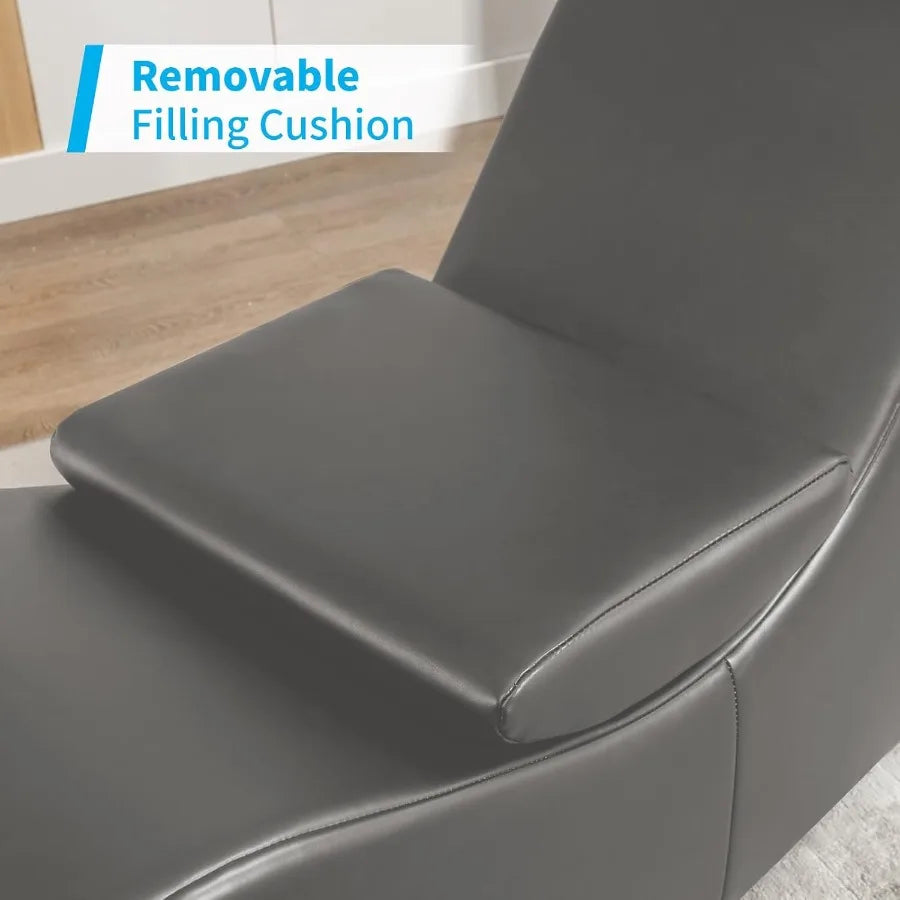 60 Inch Curved Yoga Chair Lounge with Adjustable Head Cushion