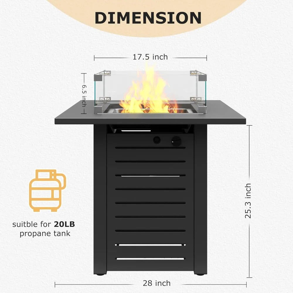 Propane Fire Pit Table Great For Outdoor Patio Deck and Garden