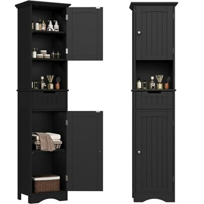 Freestanding Storage Cabinet With 2 Doors 1 Drawer