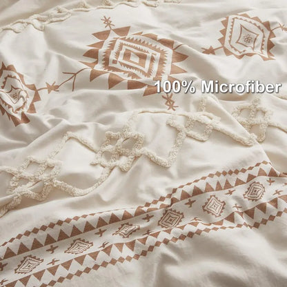 King Size Boho 3 Piece Duvet Cover Set