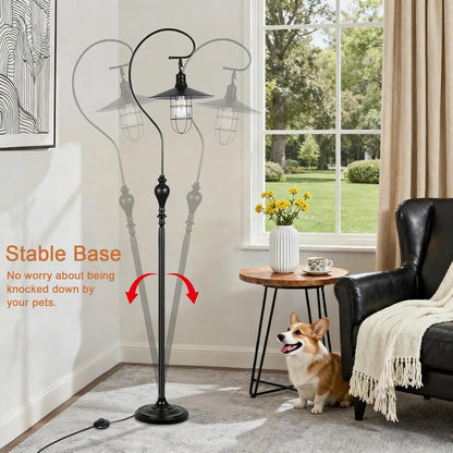 Vintage Arched Floor Lamp with Foot Switch