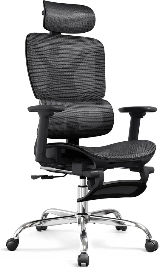 Ergonomic Mesh Heavy Duty High Back Reclining Swivel Computer Chair with Lumbar