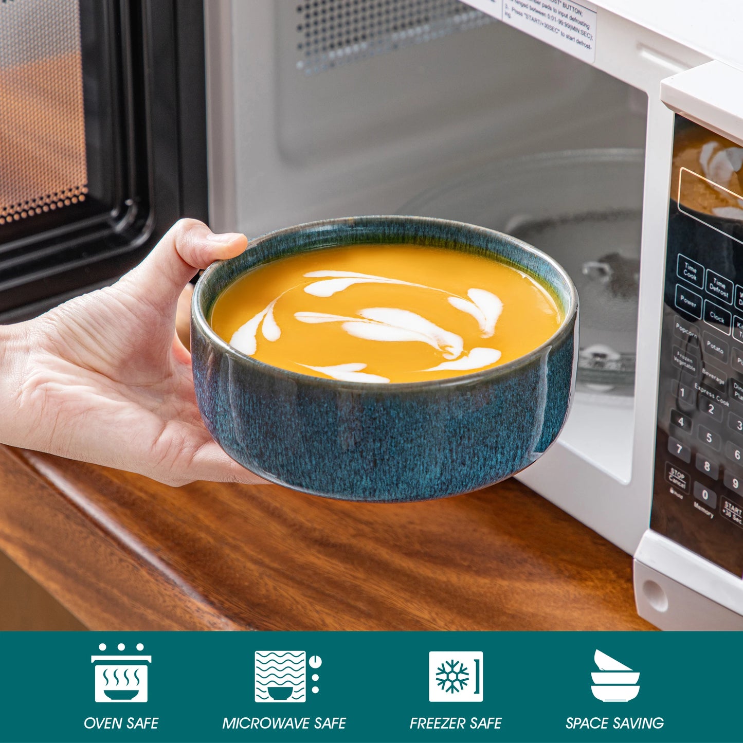 Vancasso 18/36 Piece Blue Ceramic Plate Set