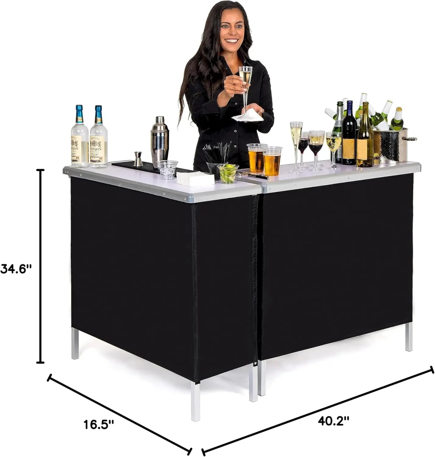 Mobile Bartender Station for Events - Includes Carrying Case
