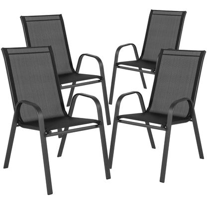 Set of 4 Stackable Outdoor Patio Dining Chair