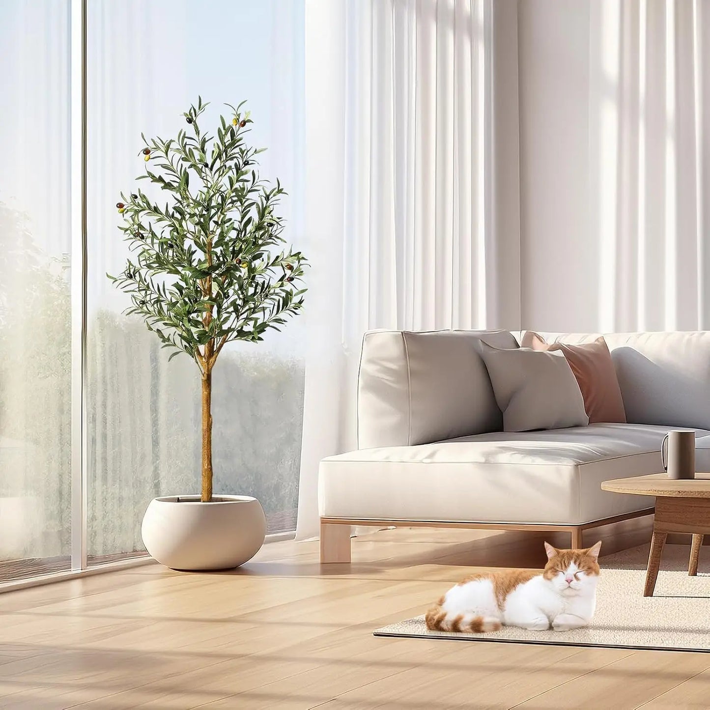 1Pc/2Pcs Artificial Olive Tree 4ft / 5ft / 6ft