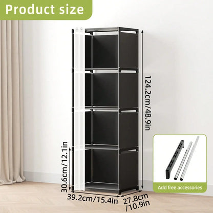 Space Saving 4-Tier Storage Cabinet In White