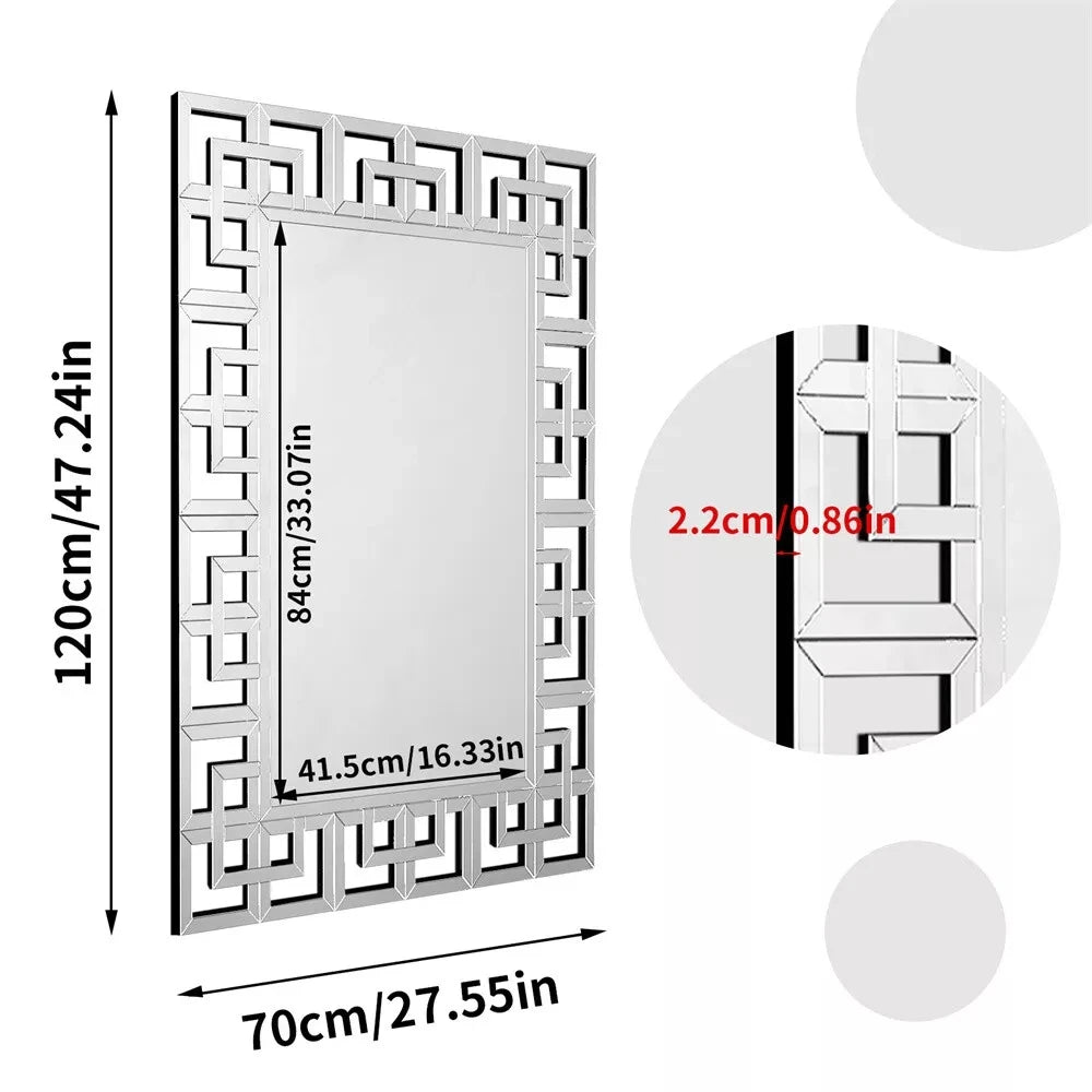 48”×28”Rectangle Grecian Venetian Accent Mirror