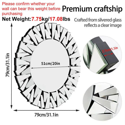 Large Accent Mirror With Beveled Frame