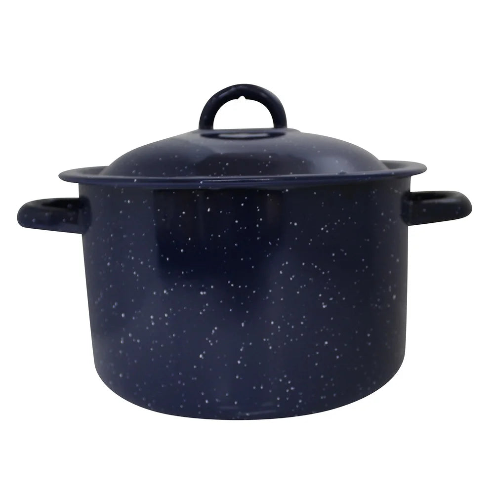 Enamel Stock Pot  with Double Handles Oven Safe Durable Steel