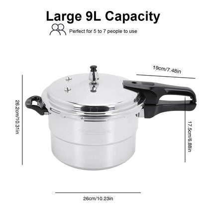 Aluminum Stovetop Pressure Canner for Gas and Induction Stoves