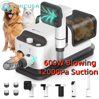Pet Grooming Vacuum Cleaner & Hair Dryer Clipper