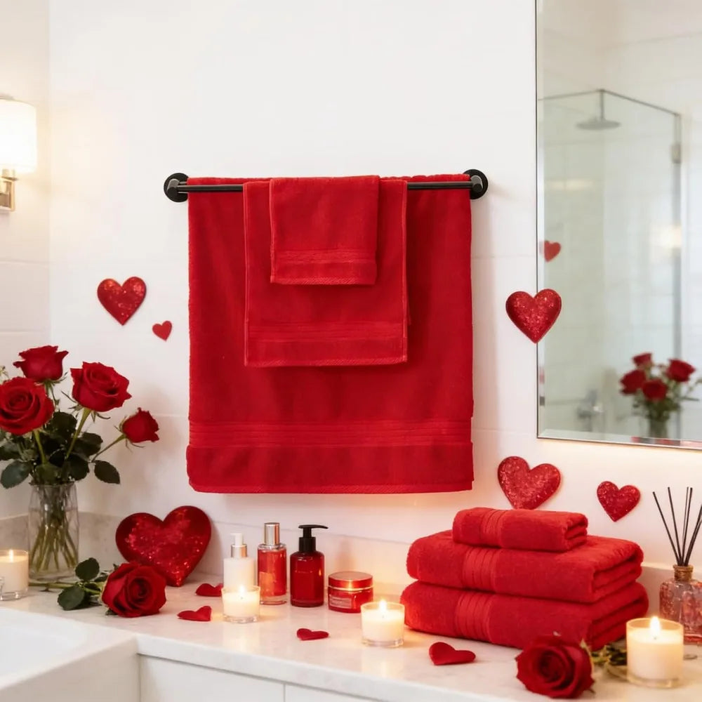 Soft Absorbent Durable Turkish Cotton Set of 6 Bath Towel Set