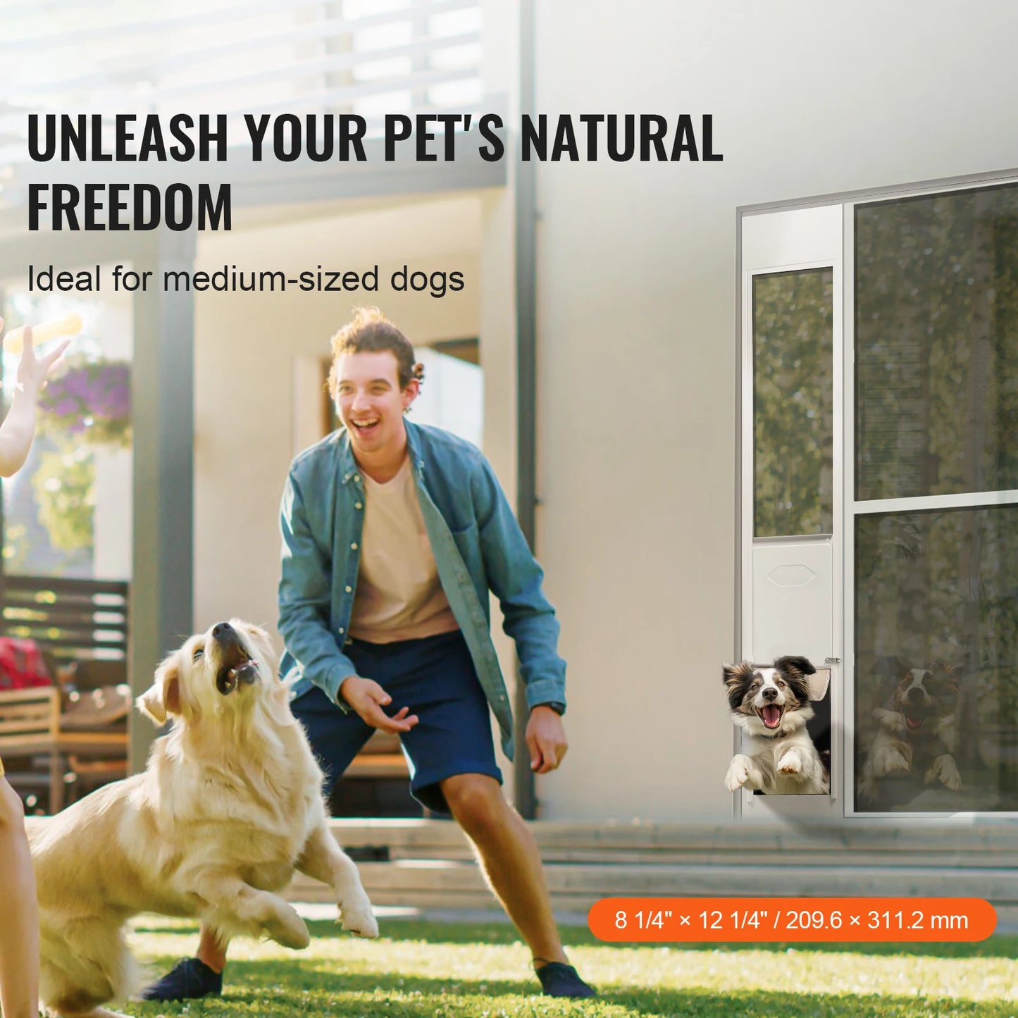 Sliding Glass Door Adjustable Height Doggy Door