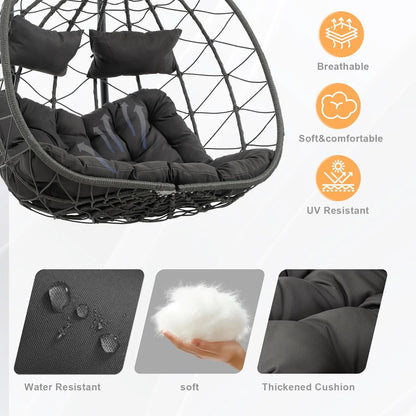 Double Egg Swing Chair with Stand