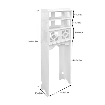 Bathroom Floor Cabinet 4 Tier Over The Toilet Storage Cabinet