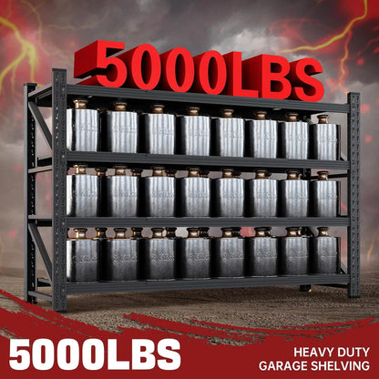 5000LBS 71" W Heavy Duty Metal Adjustable Garage Shelves