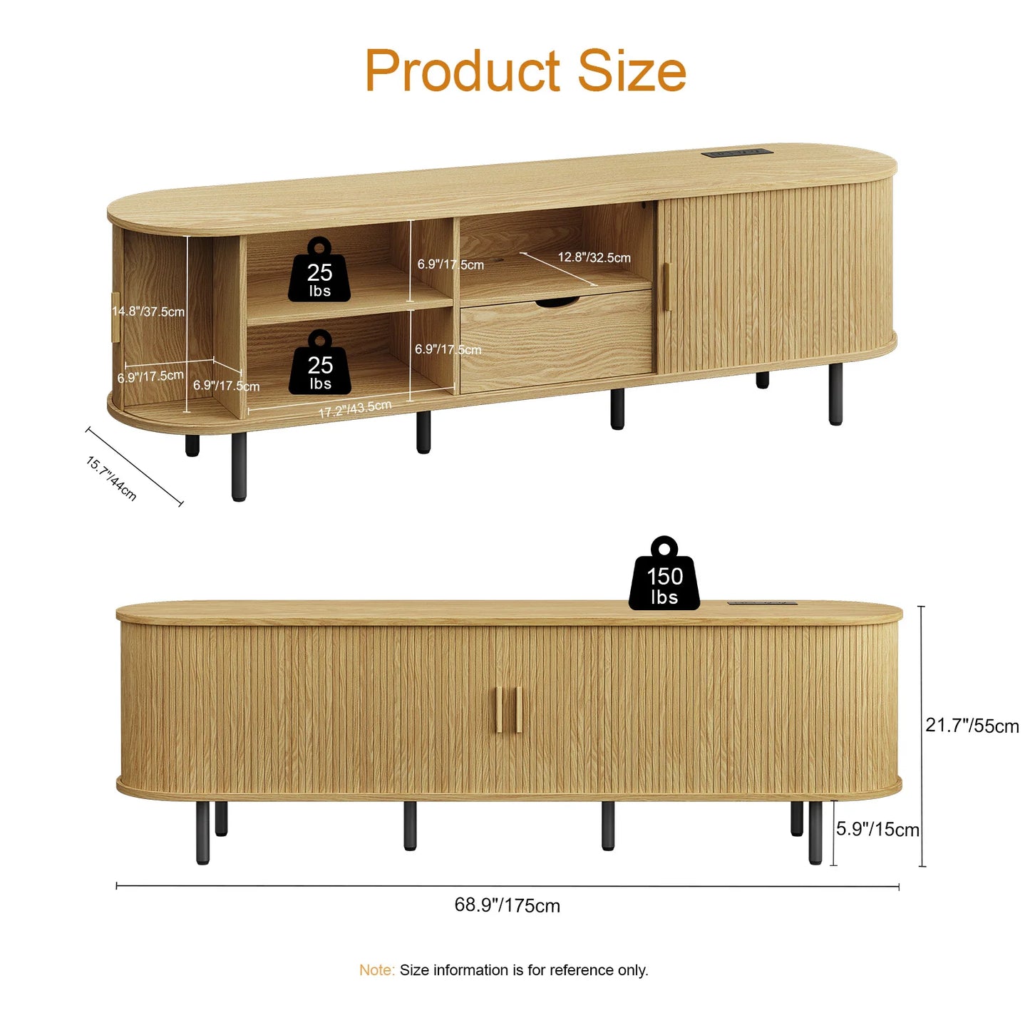 69" Entertainment Center w/ Storage