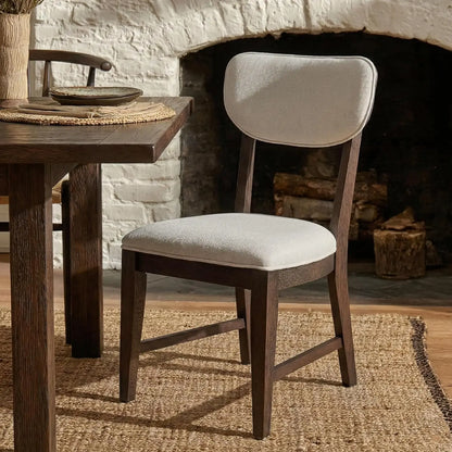 Set of 6, Mid Century Modern Upholstered Kitchen Chairs with 3.3" Thick Cushion