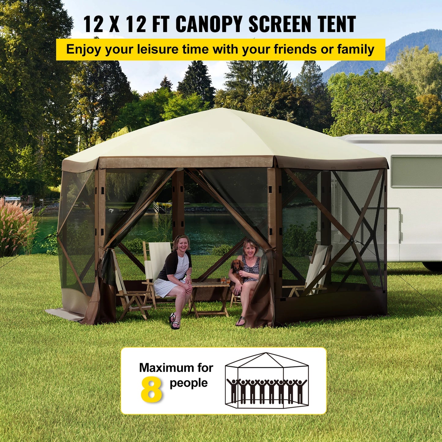 10'x10' Pop-up Camping Gazebo Canopy Shelter
