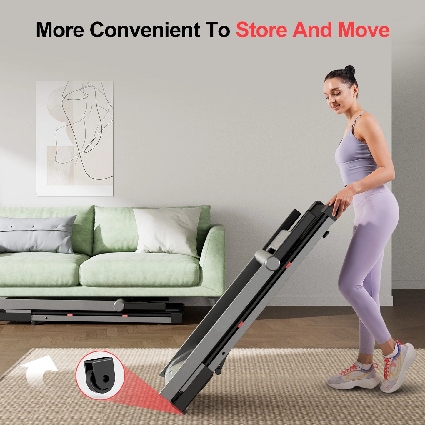 Foldable Incline Home Treadmill Walking Pad