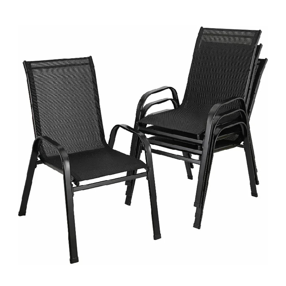 Set of 4 Stackable Outdoor Patio Dining Chair