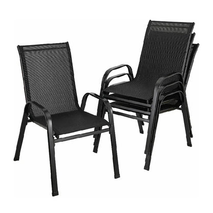 Set of 4 Stackable Outdoor Patio Dining Chair