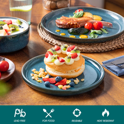 Vancasso 18/36 Piece Blue Ceramic Plate Set