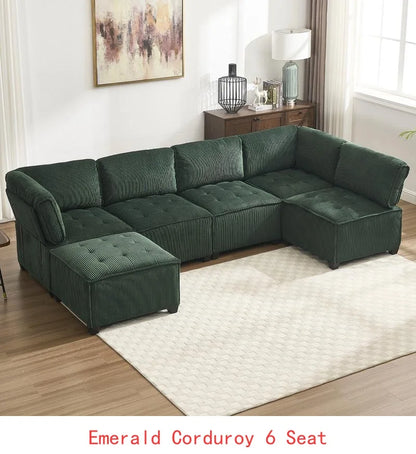 Modular Sectional Sofa U-Shaped Couch with Reversible Chaise