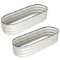 2 Pcs 4.5x2x1ft Oval Galvanized Raised Garden Bed