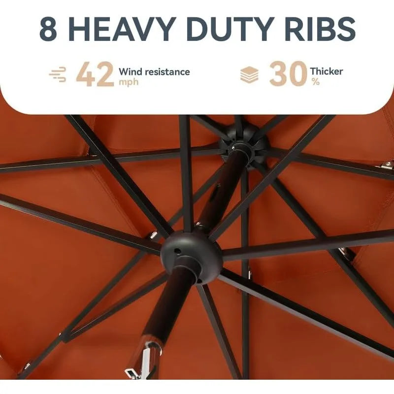 10ft Auto-Tilt Outdoor Patio Umbrella