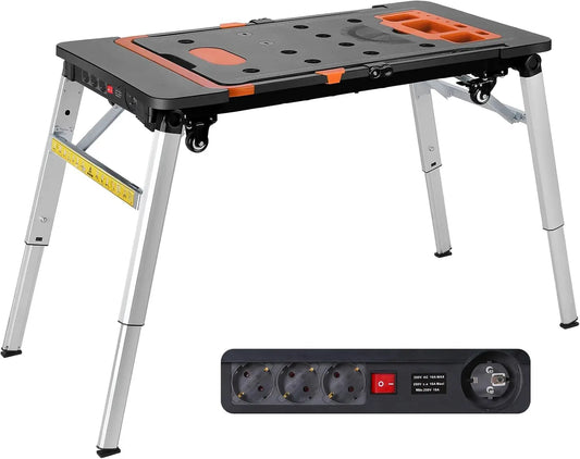 7-in-1 Folding Sawhorse Work Table, Load Capacity 440lbs