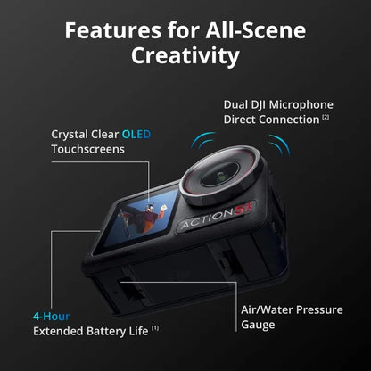 NEW Action 5 Pro Standard Combo, Waterproof Action Camera