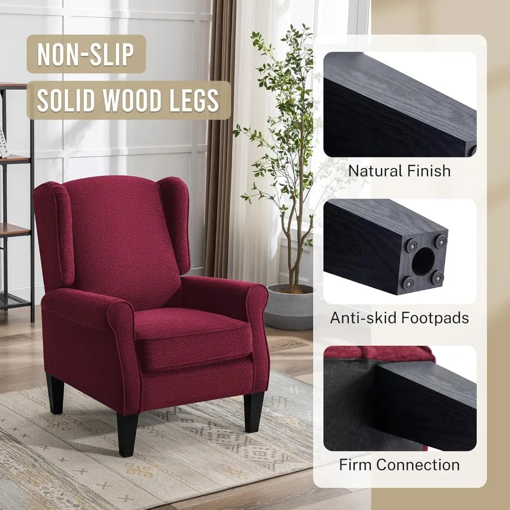 Modern  Chenille Fabric Accent Armchair