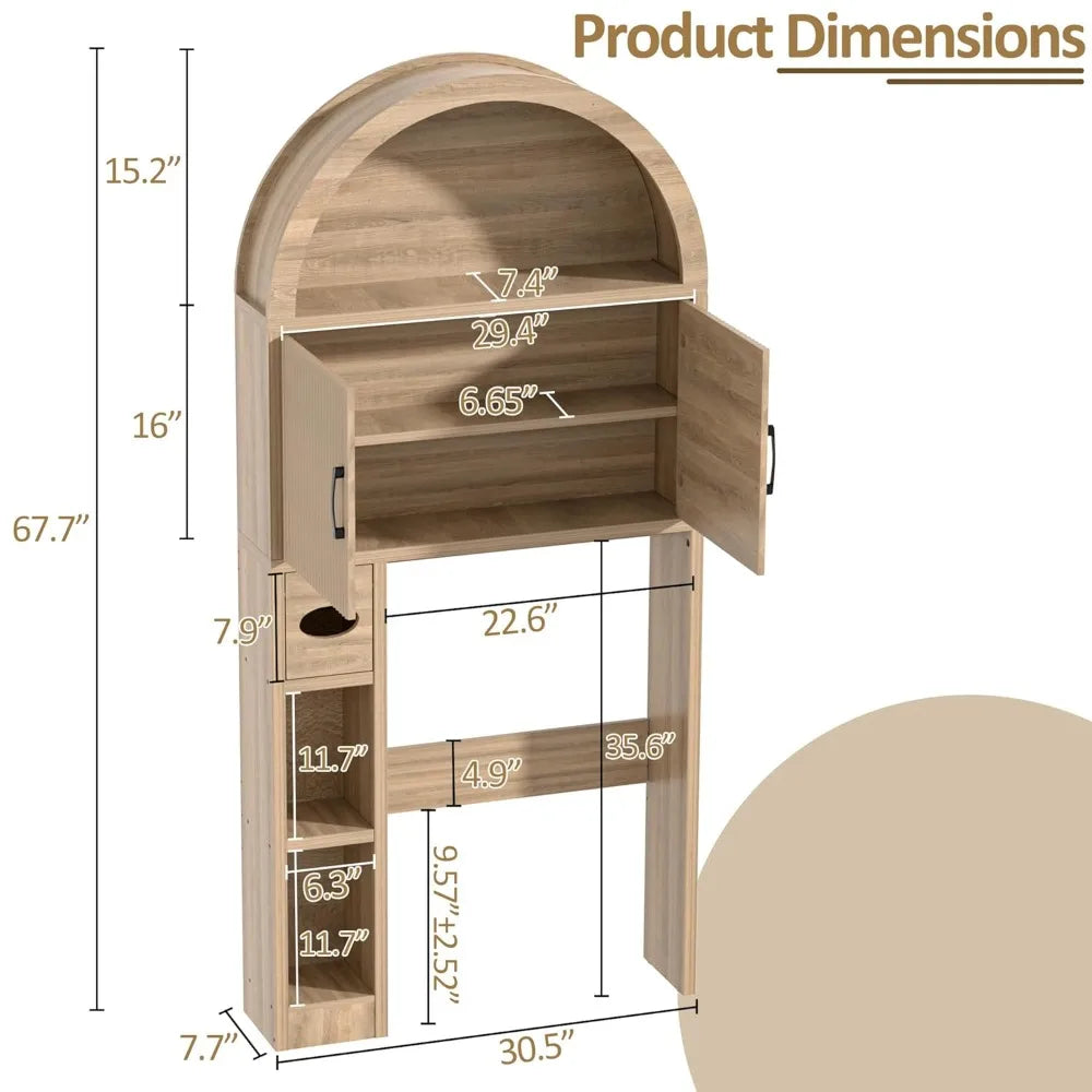 Bathroom Arch Free Standing Over Toilet Cabinet