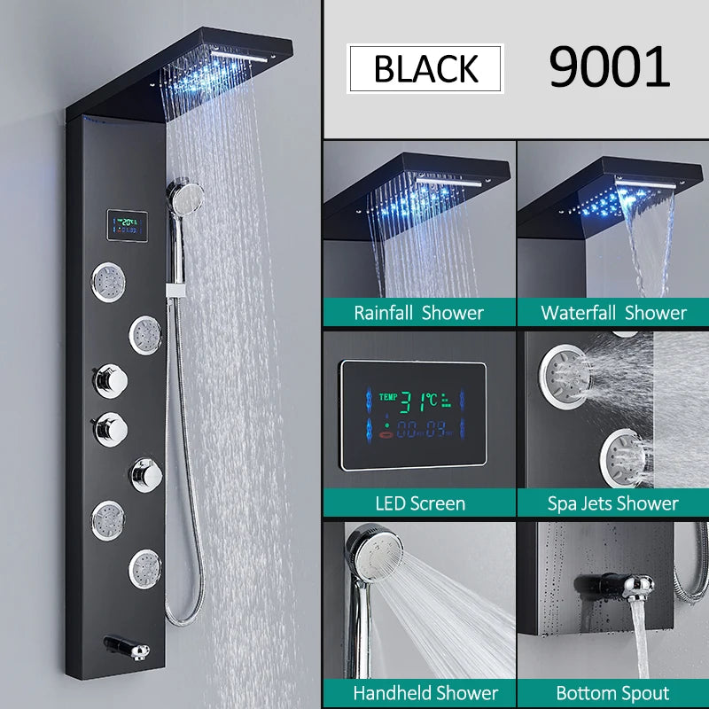LED Panel Tower Shower System