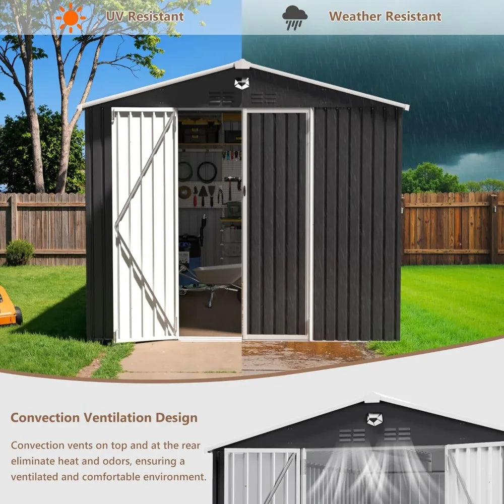 10x12 FT Metal Outdoor Storage Shed