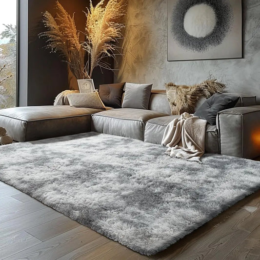 Ultra Soft 8x10 Area Rug, Grey, Non-Slip Carpet